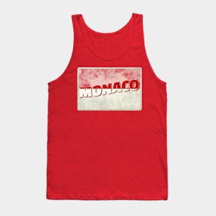 Monaco Vintage style retro souvenir Tank Top